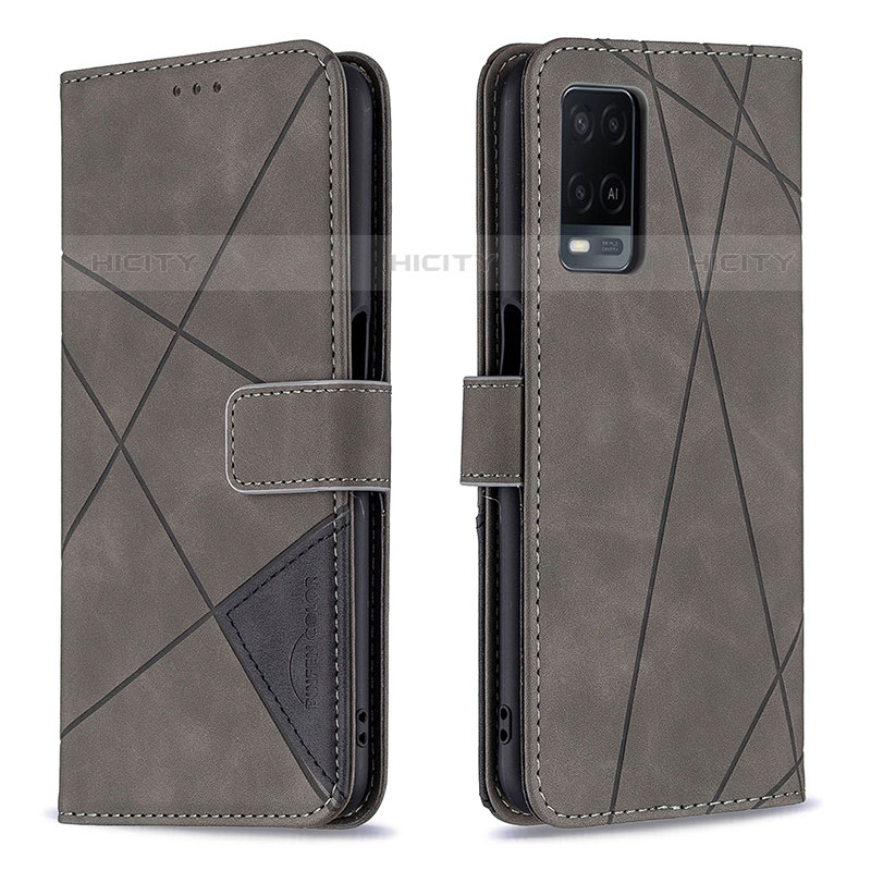 Funda de Cuero Cartera con Soporte Carcasa B08F para Oppo A54 4G