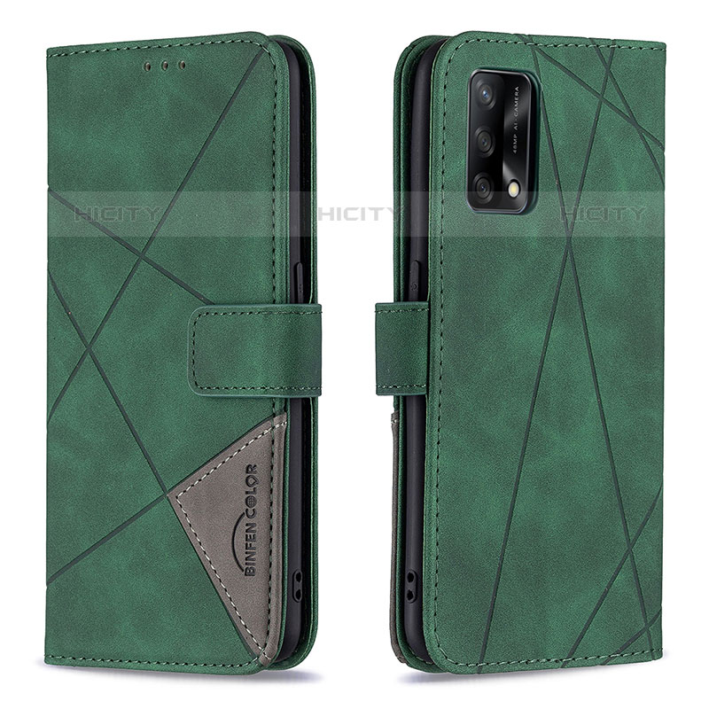 Funda de Cuero Cartera con Soporte Carcasa B08F para Oppo A74 4G