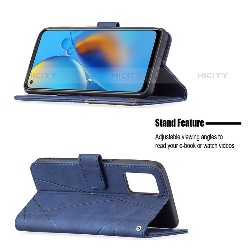 Funda de Cuero Cartera con Soporte Carcasa B08F para Oppo A74 4G