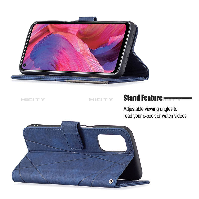 Funda de Cuero Cartera con Soporte Carcasa B08F para Oppo A74 5G