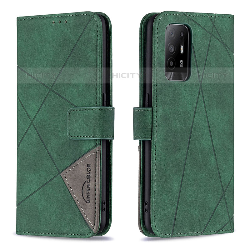 Funda de Cuero Cartera con Soporte Carcasa B08F para Oppo A94 5G