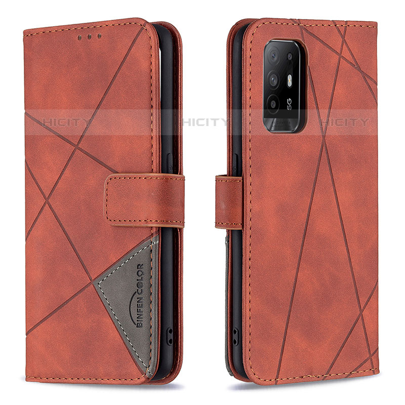 Funda de Cuero Cartera con Soporte Carcasa B08F para Oppo F19 Pro+ Plus 5G