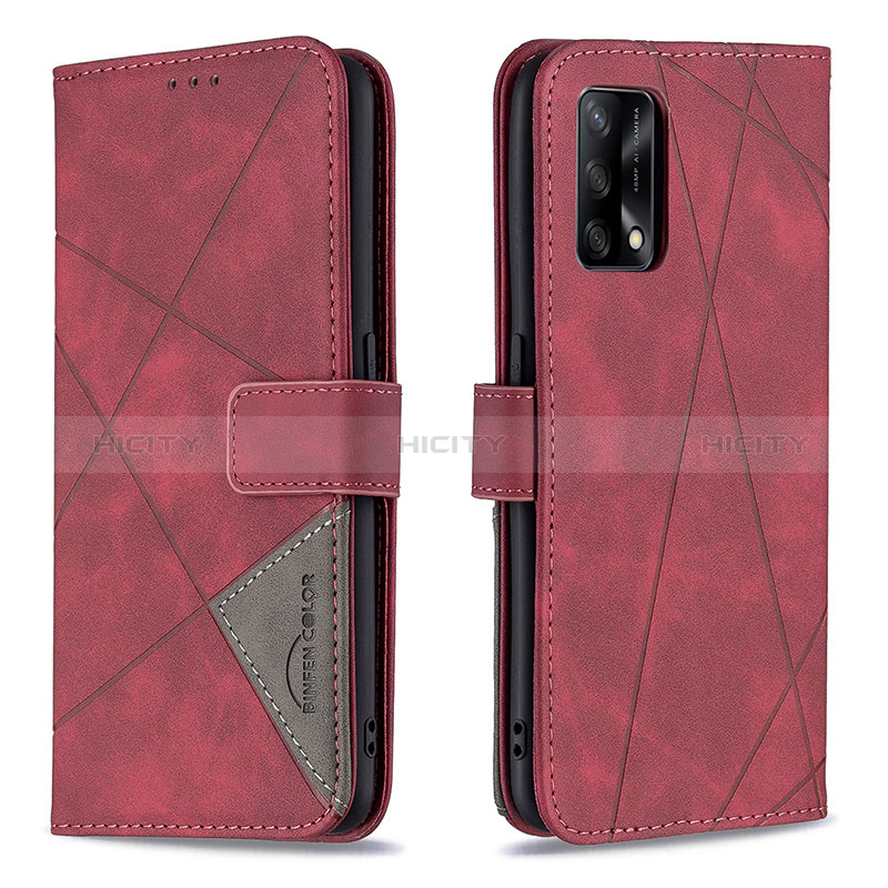 Funda de Cuero Cartera con Soporte Carcasa B08F para Oppo F19s