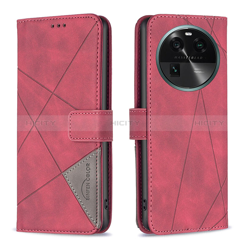 Funda de Cuero Cartera con Soporte Carcasa B08F para Oppo Find X6 Pro 5G