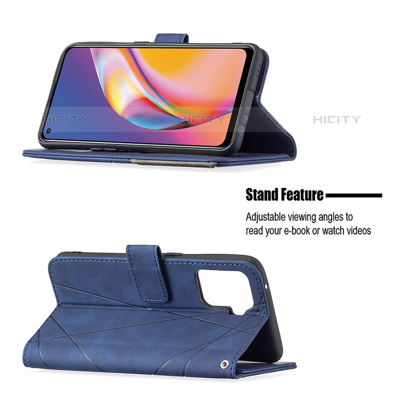 Funda de Cuero Cartera con Soporte Carcasa B08F para Oppo Reno5 F