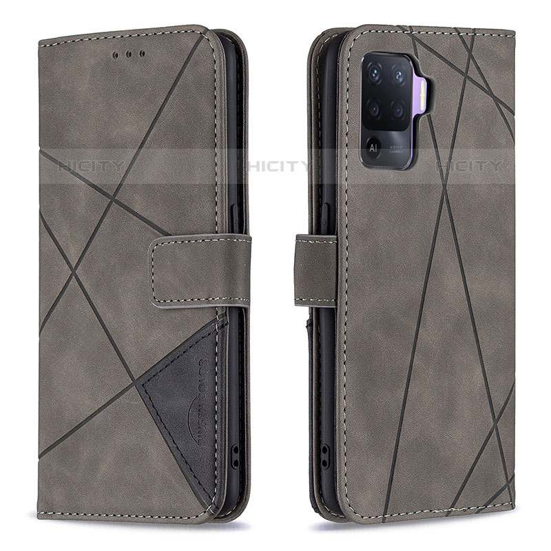 Funda de Cuero Cartera con Soporte Carcasa B08F para Oppo Reno5 Lite