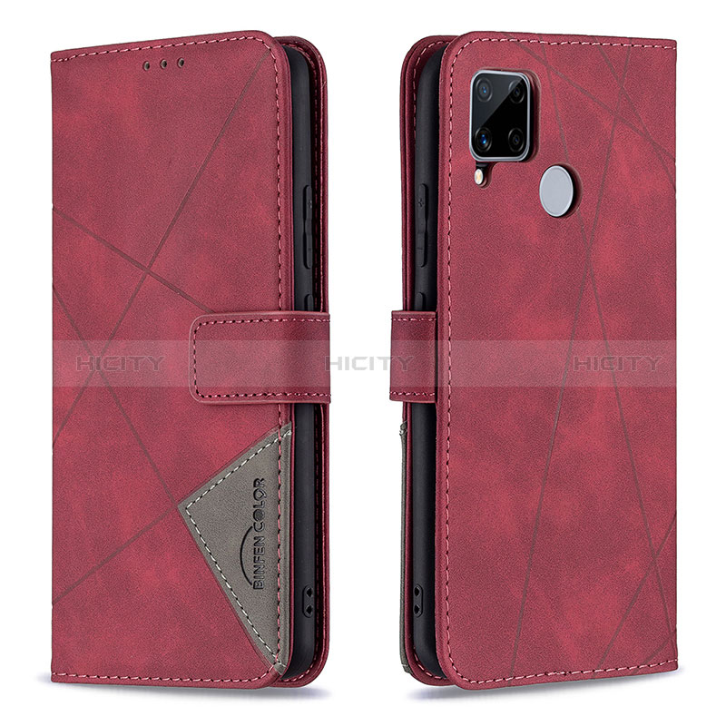 Funda de Cuero Cartera con Soporte Carcasa B08F para Realme 7i RMX2193