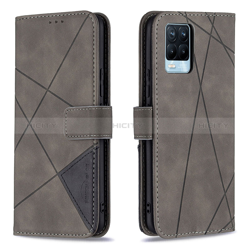 Funda de Cuero Cartera con Soporte Carcasa B08F para Realme 8 4G