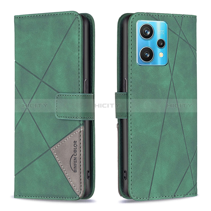 Funda de Cuero Cartera con Soporte Carcasa B08F para Realme 9 4G