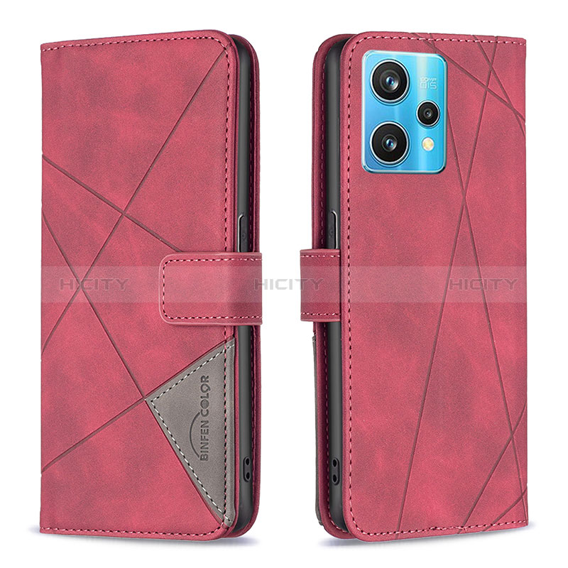 Funda de Cuero Cartera con Soporte Carcasa B08F para Realme 9 4G