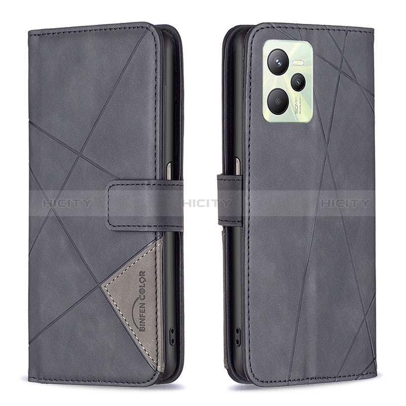 Funda de Cuero Cartera con Soporte Carcasa B08F para Realme C35