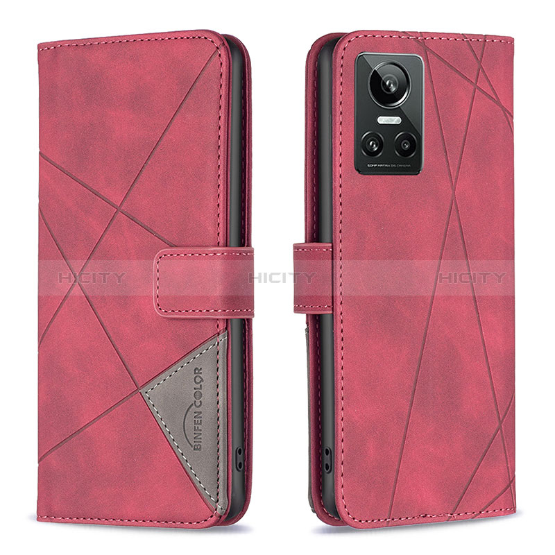 Funda de Cuero Cartera con Soporte Carcasa B08F para Realme GT Neo3 5G