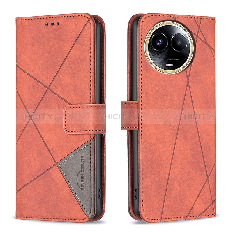 Funda de Cuero Cartera con Soporte Carcasa B08F para Realme V50s 5G