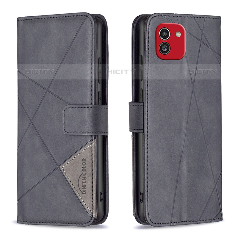 Funda de Cuero Cartera con Soporte Carcasa B08F para Samsung Galaxy A03