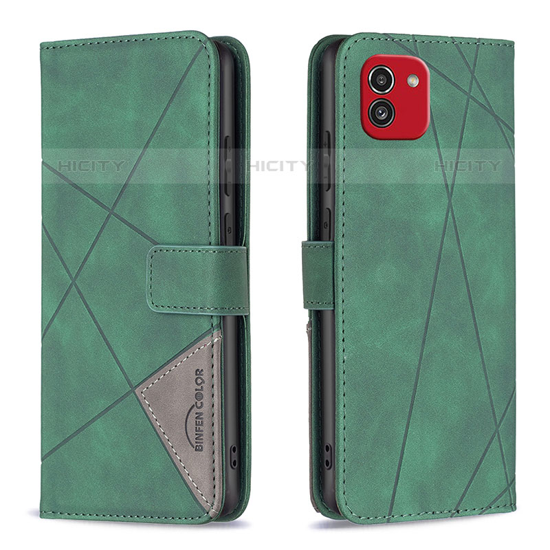 Funda de Cuero Cartera con Soporte Carcasa B08F para Samsung Galaxy A03