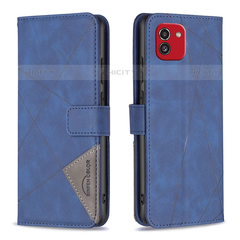 Funda de Cuero Cartera con Soporte Carcasa B08F para Samsung Galaxy A03