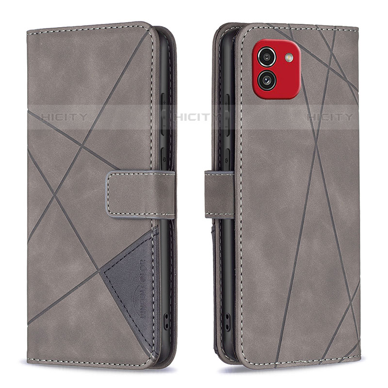 Funda de Cuero Cartera con Soporte Carcasa B08F para Samsung Galaxy A03