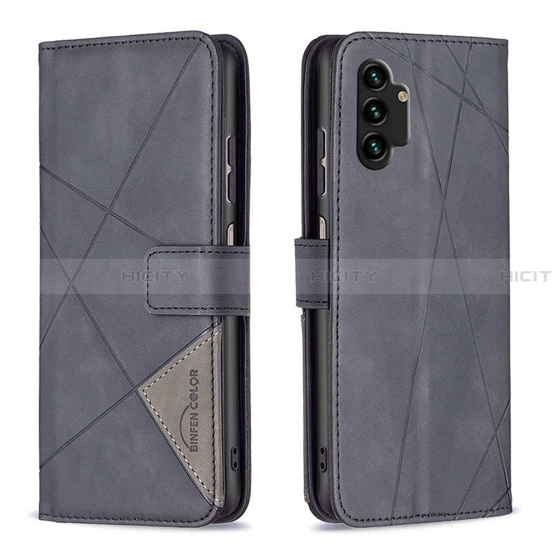 Funda de Cuero Cartera con Soporte Carcasa B08F para Samsung Galaxy A13 4G Negro