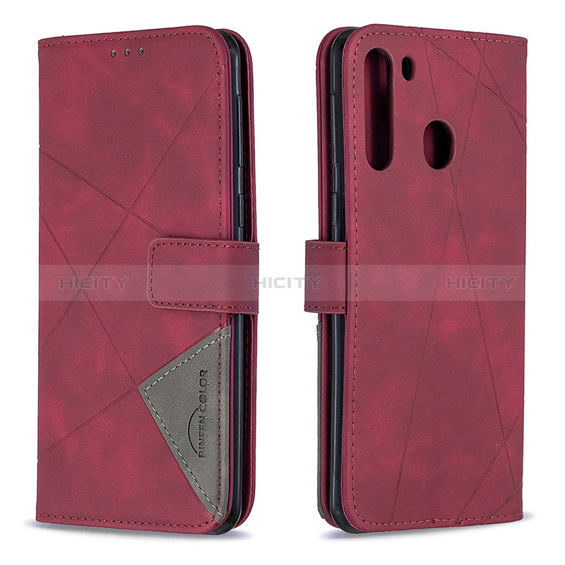 Funda de Cuero Cartera con Soporte Carcasa B08F para Samsung Galaxy A21