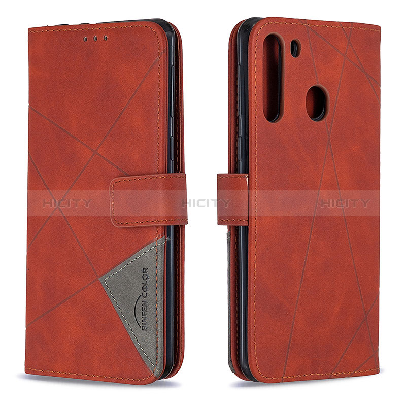 Funda de Cuero Cartera con Soporte Carcasa B08F para Samsung Galaxy A21