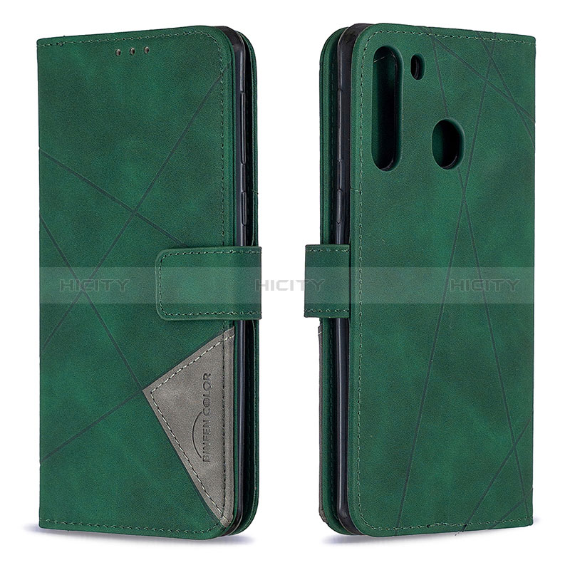 Funda de Cuero Cartera con Soporte Carcasa B08F para Samsung Galaxy A21