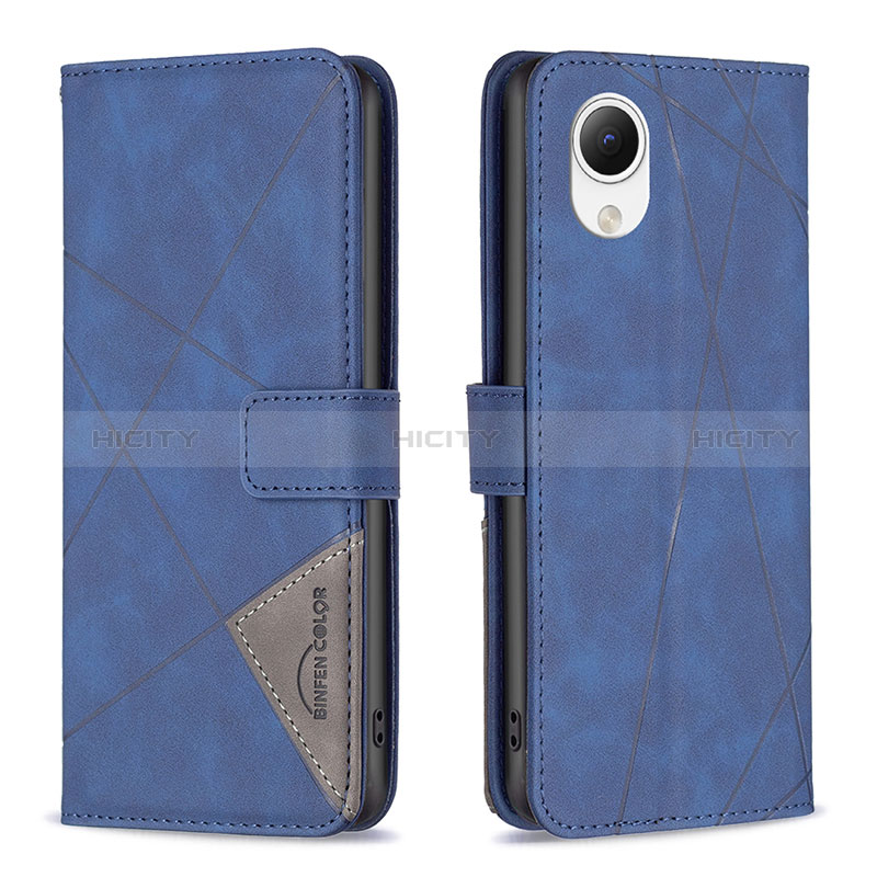 Funda de Cuero Cartera con Soporte Carcasa B08F para Samsung Galaxy A23e 5G Azul