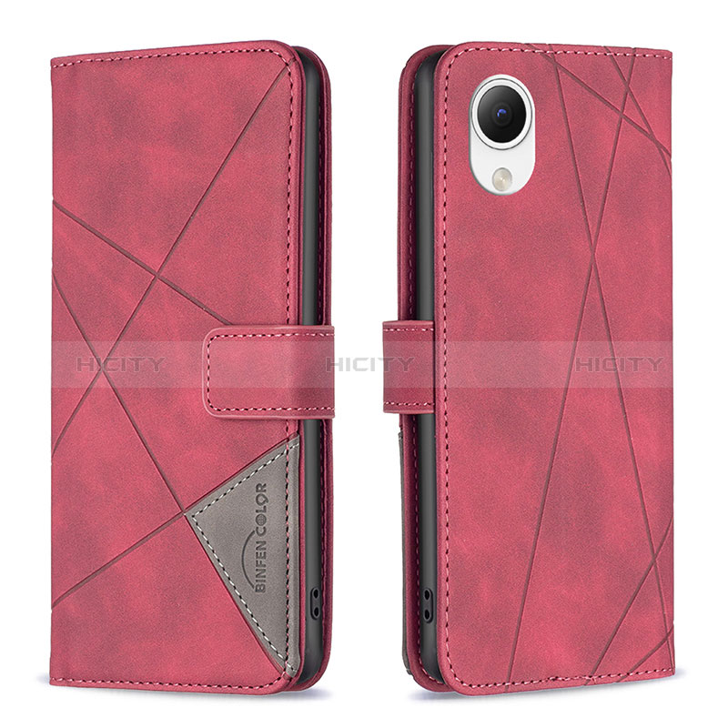 Funda de Cuero Cartera con Soporte Carcasa B08F para Samsung Galaxy A23e 5G Rojo