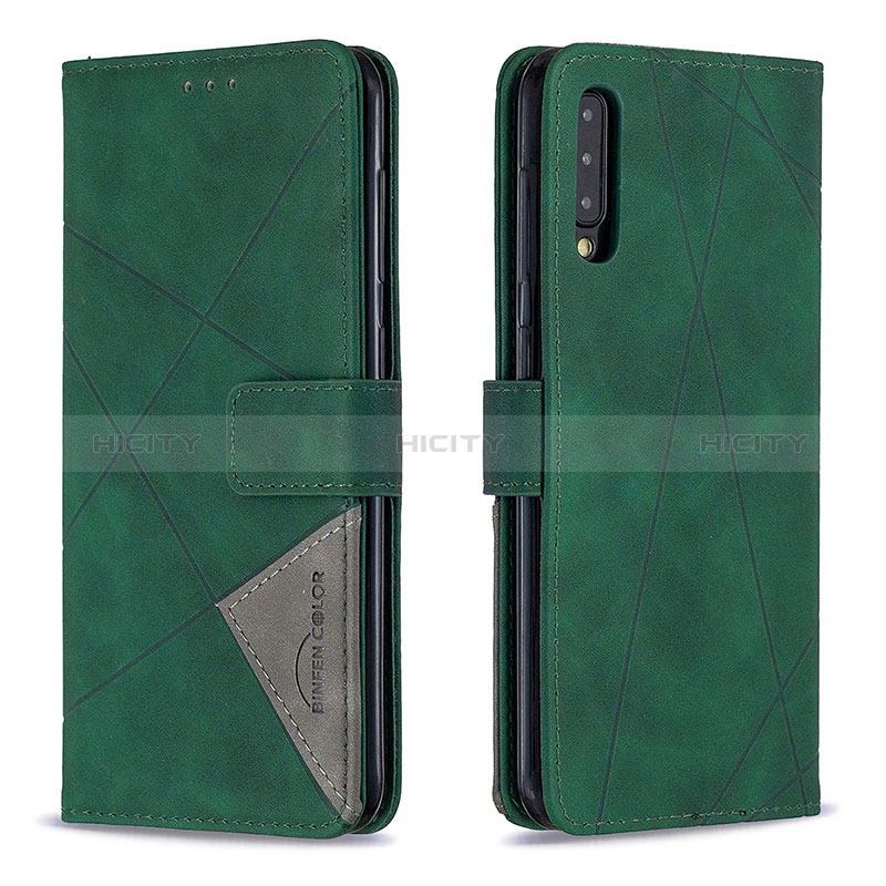 Funda de Cuero Cartera con Soporte Carcasa B08F para Samsung Galaxy A30S Verde