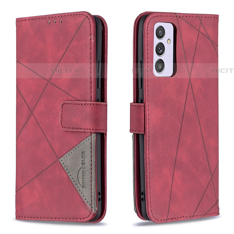 Funda de Cuero Cartera con Soporte Carcasa B08F para Samsung Galaxy A34 5G Rojo