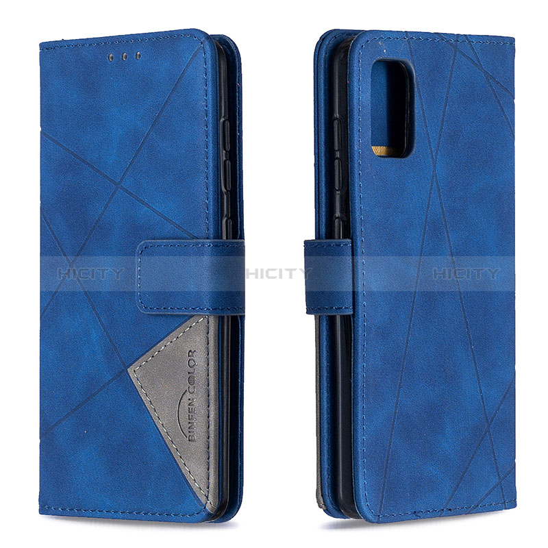 Funda de Cuero Cartera con Soporte Carcasa B08F para Samsung Galaxy A41 Azul