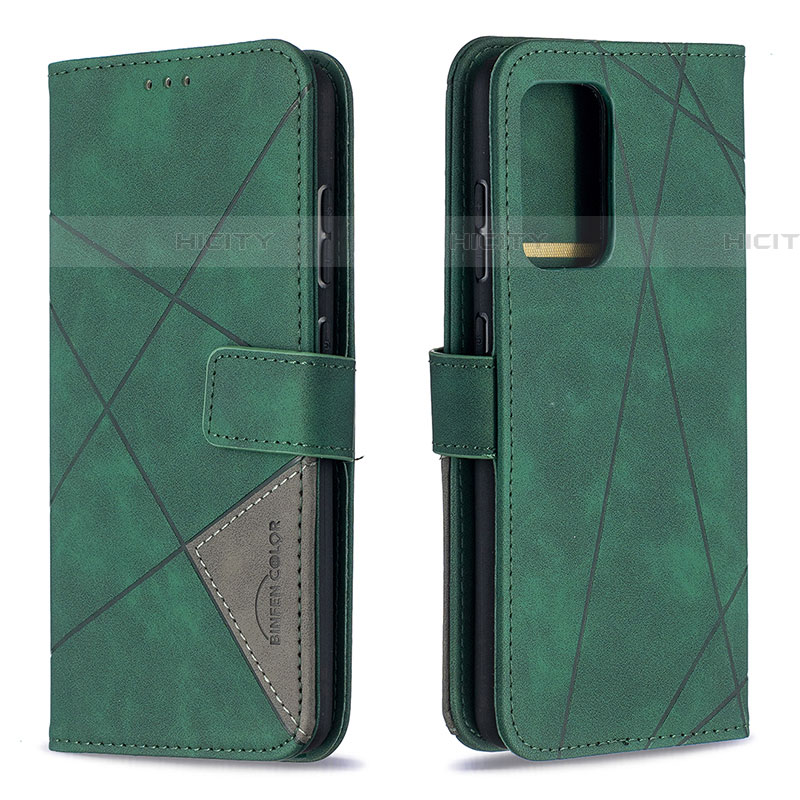 Funda de Cuero Cartera con Soporte Carcasa B08F para Samsung Galaxy A52 5G Verde