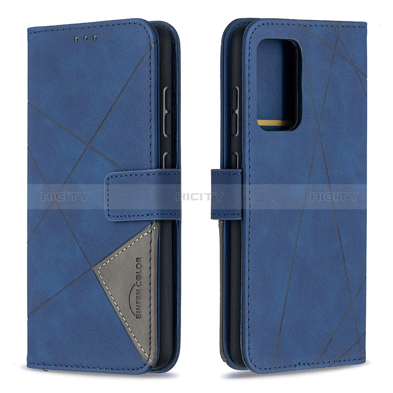 Funda de Cuero Cartera con Soporte Carcasa B08F para Samsung Galaxy A52s 5G Azul