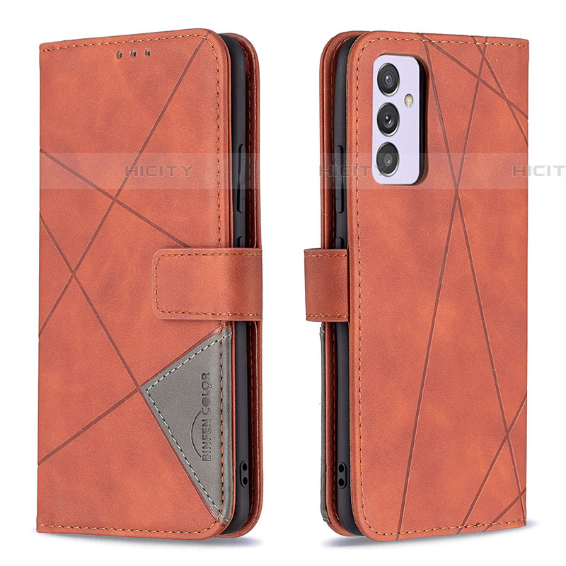 Funda de Cuero Cartera con Soporte Carcasa B08F para Samsung Galaxy A54 5G Naranja