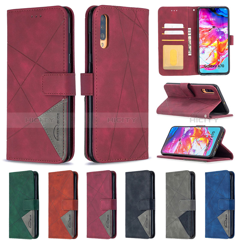 Funda de Cuero Cartera con Soporte Carcasa B08F para Samsung Galaxy A70