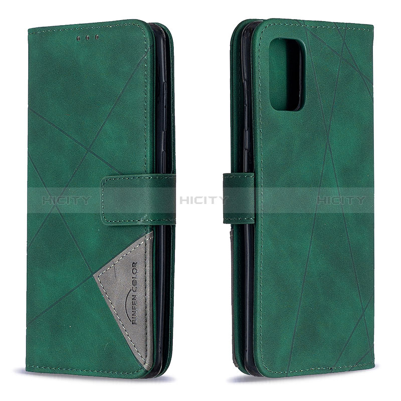 Funda de Cuero Cartera con Soporte Carcasa B08F para Samsung Galaxy A71 4G A715 Verde