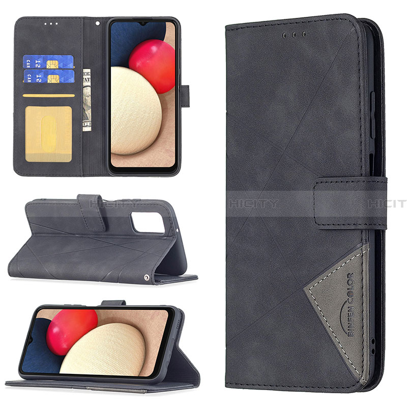 Funda de Cuero Cartera con Soporte Carcasa B08F para Samsung Galaxy F02S SM-E025F