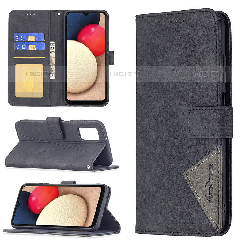 Funda de Cuero Cartera con Soporte Carcasa B08F para Samsung Galaxy M02s