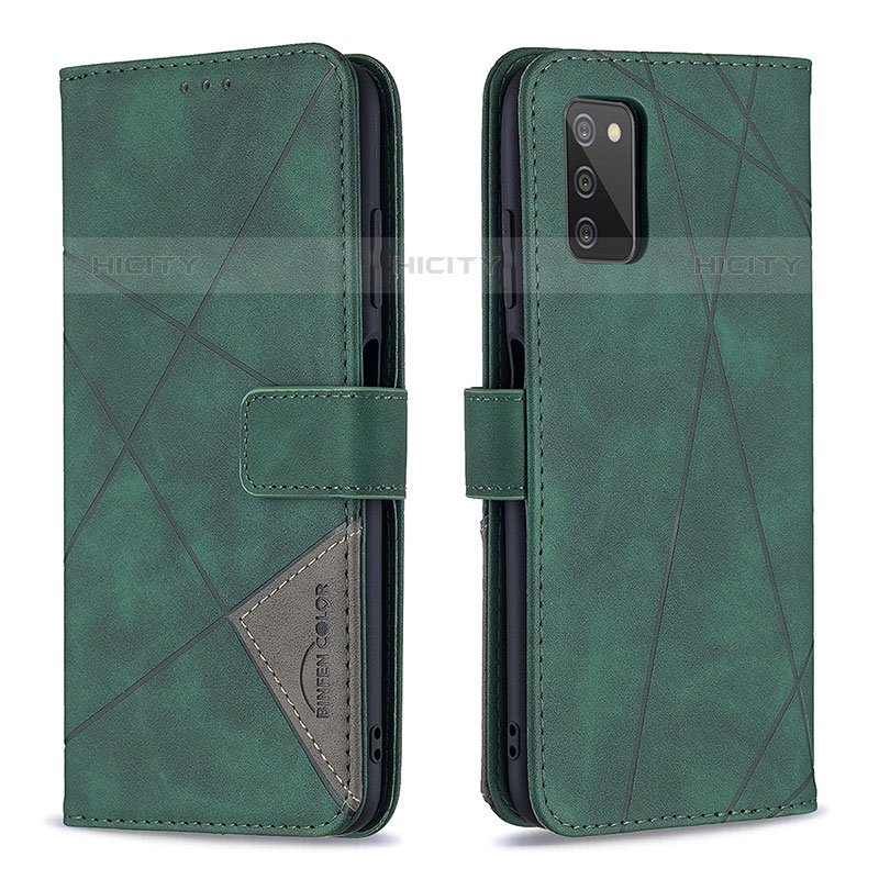 Funda de Cuero Cartera con Soporte Carcasa B08F para Samsung Galaxy M02s Verde