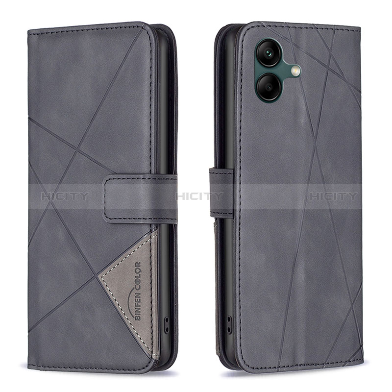 Funda de Cuero Cartera con Soporte Carcasa B08F para Samsung Galaxy M04 Negro