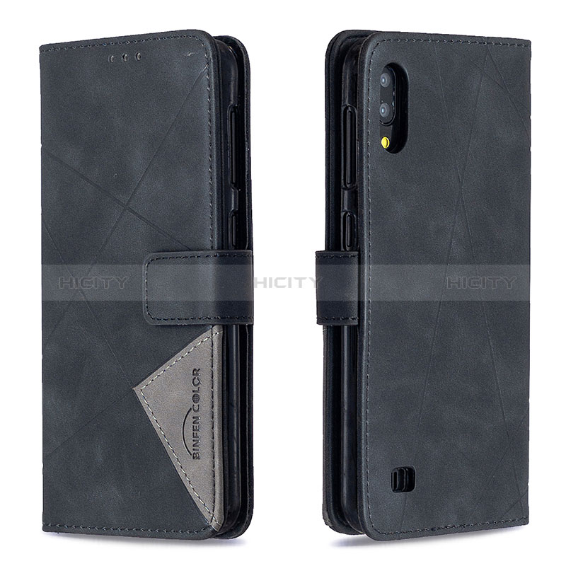 Funda de Cuero Cartera con Soporte Carcasa B08F para Samsung Galaxy M10 Negro