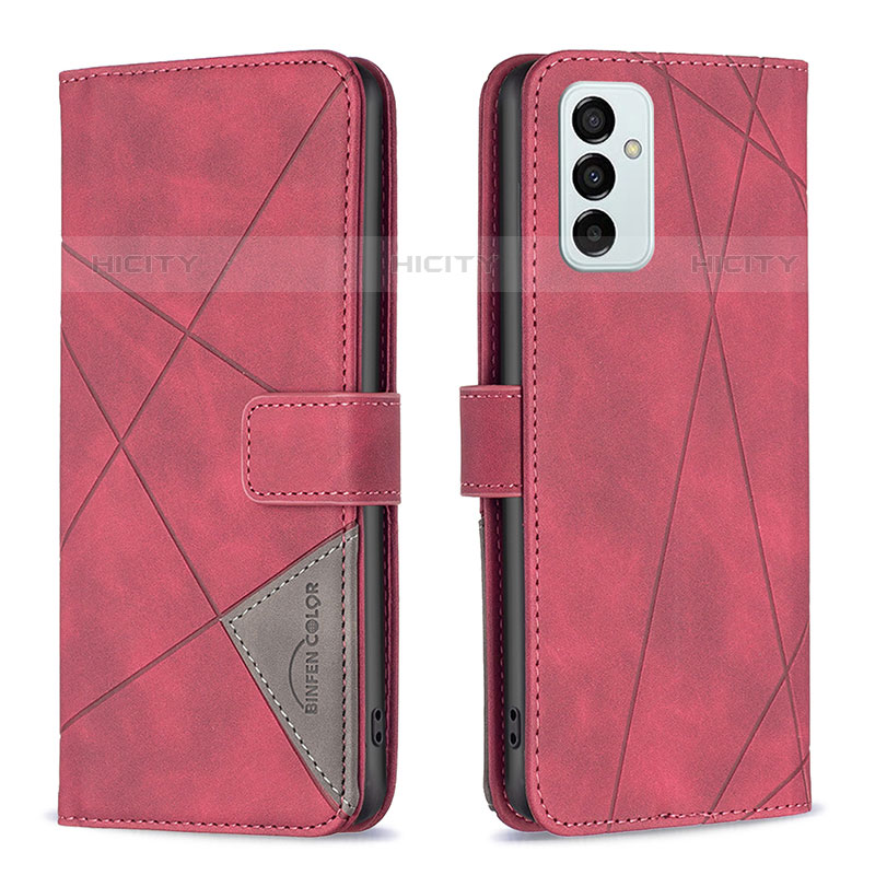 Funda de Cuero Cartera con Soporte Carcasa B08F para Samsung Galaxy M23 5G Rojo