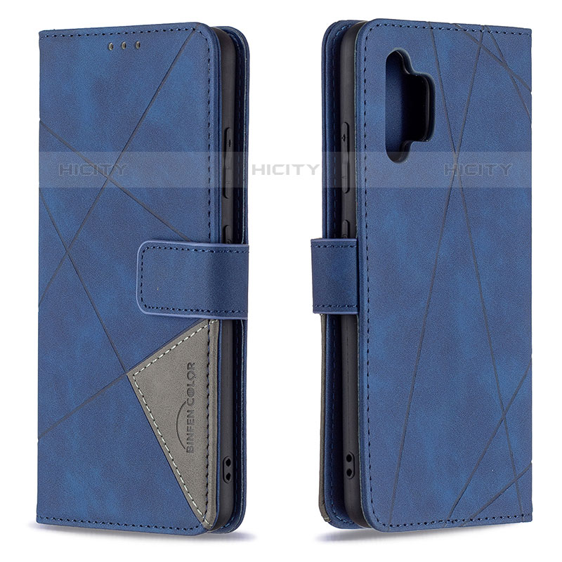 Funda de Cuero Cartera con Soporte Carcasa B08F para Samsung Galaxy M32 5G Azul