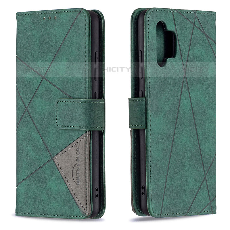 Funda de Cuero Cartera con Soporte Carcasa B08F para Samsung Galaxy M32 5G Verde