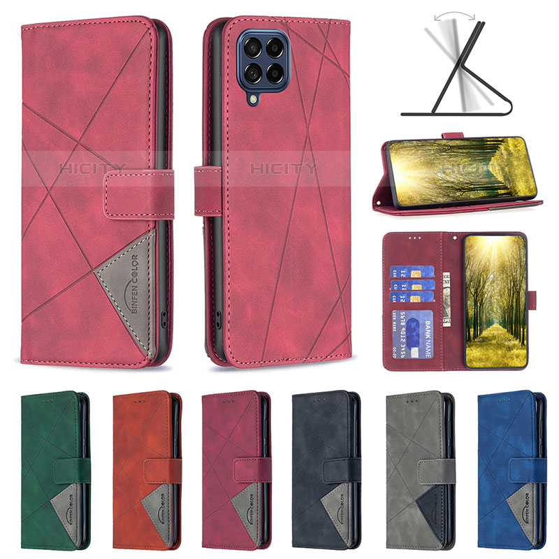 Funda de Cuero Cartera con Soporte Carcasa B08F para Samsung Galaxy M53 5G