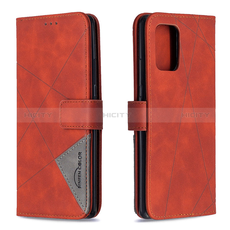 Funda de Cuero Cartera con Soporte Carcasa B08F para Samsung Galaxy M80S Naranja