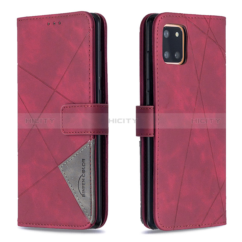 Funda de Cuero Cartera con Soporte Carcasa B08F para Samsung Galaxy Note 10 Lite Rojo