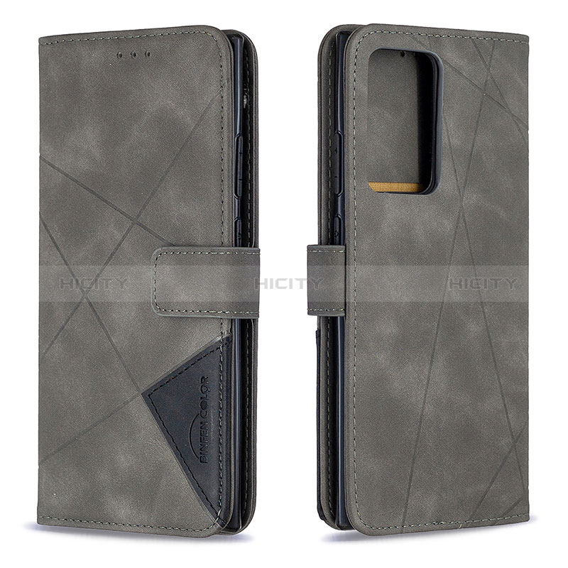 Funda de Cuero Cartera con Soporte Carcasa B08F para Samsung Galaxy Note 20 Ultra 5G Gris