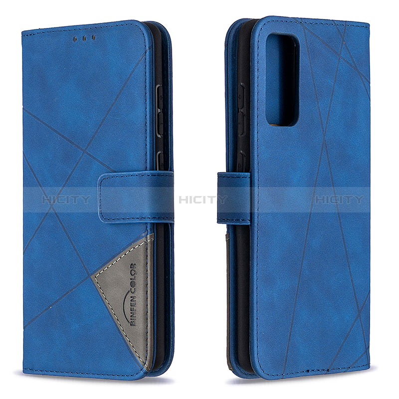Funda de Cuero Cartera con Soporte Carcasa B08F para Samsung Galaxy S20 FE 5G Azul