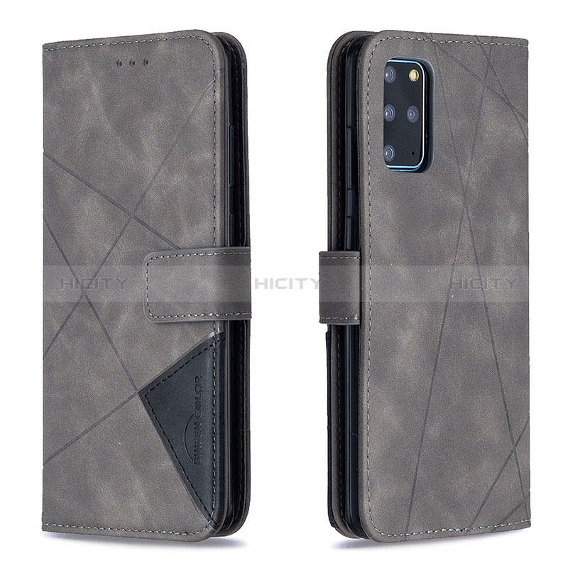 Funda de Cuero Cartera con Soporte Carcasa B08F para Samsung Galaxy S20 Plus 5G Gris