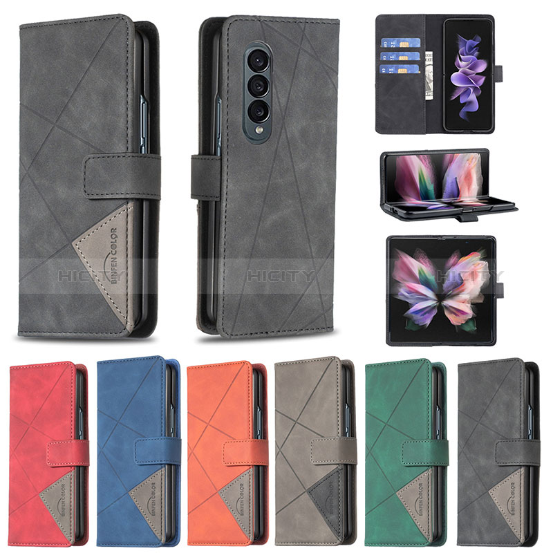 Funda de Cuero Cartera con Soporte Carcasa B08F para Samsung Galaxy Z Fold3 5G